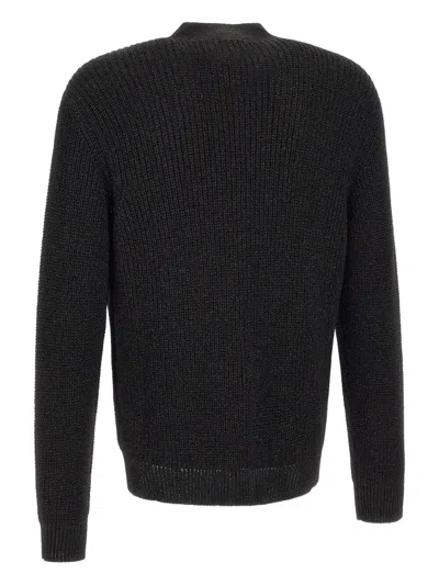 Emporio Armani Button-fastening V-neck Cardigan In Black