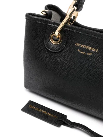 Emporio Armani Small Eco-leather Handbag In Black