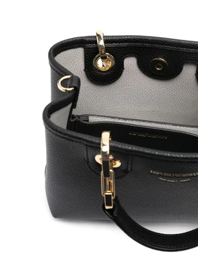 Emporio Armani Small Eco-leather Handbag In Black