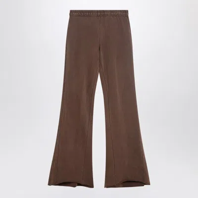 Entire Studios Flared Trousers With Back Pocket And Elastic Waistband In Brown