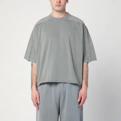 Entire Studios Oversized Cotton T-shirt Raw Edge Hem In Brown