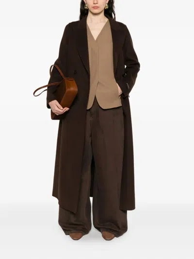 Ermanno Polyester Coat In Brown