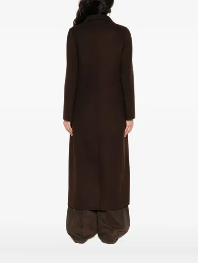 Ermanno Polyester Coat In Brown