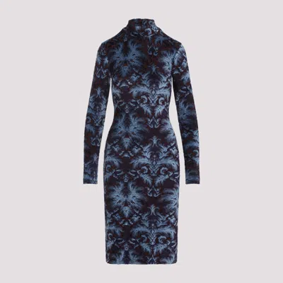 Etro Chenille Jacquard Sheath Dress In Black