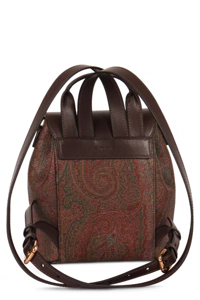 Etro Medium Arnica Drawstring Paisley Backpack In Brown