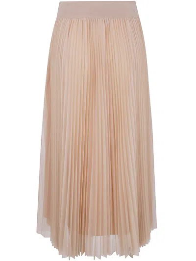 Fabiana Filippi Pleated Tulle Wide Skirt In Neutral