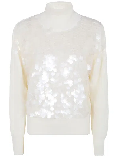 Fabiana Filippi Sequin-embellished Turtleneck Sweater In Gray