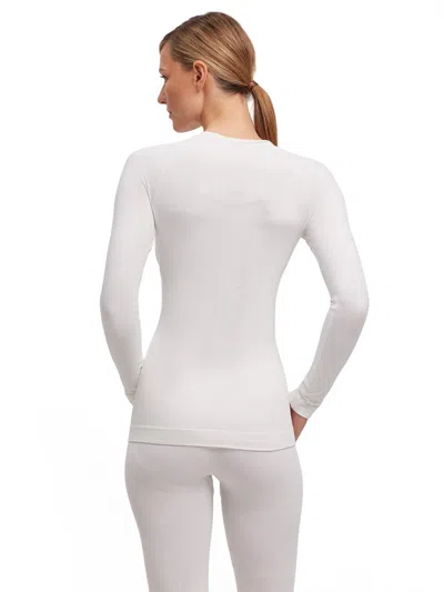 Falke Warm White Cotton Sweater In White