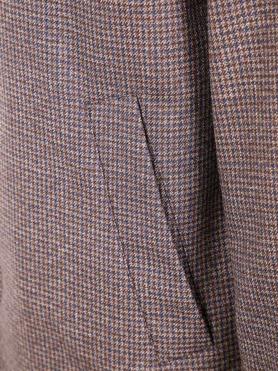 Fay Houndstooth Button-fastening Jacket In Red