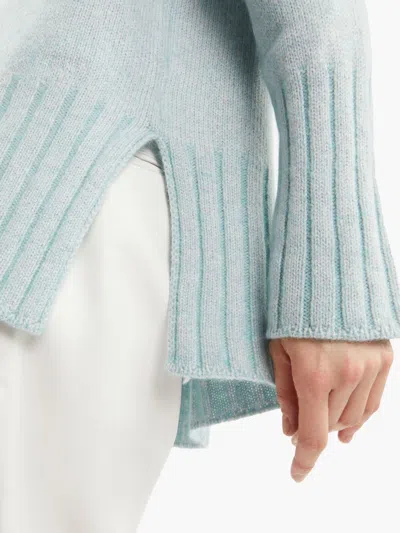Fay Knitted Long-sleeve Sweater In Blue