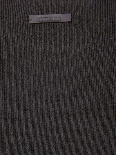 Essentials Womens Rib Long Sleeve Dress In Gray