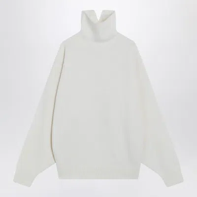 Fear Of God White Turtleneck Sweater In Wool In White