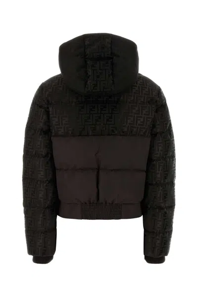 Fendi Down Jacket With Ff Jacquard Insert