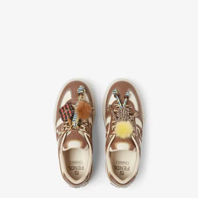 Fendi Sneakers Chunky Sole Contrast Panels In Multi