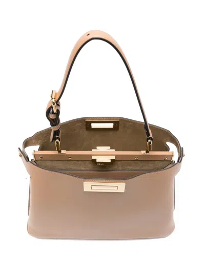 Fendi Medium Soft Shoulder Bag With Adjustable Strap In Neutral