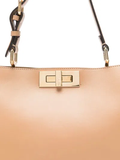 Fendi Medium Soft Shoulder Bag With Adjustable Strap In Neutral