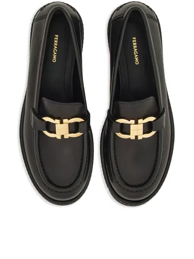 Ferragamo Maryan Lug Chunky Sole Loafers Gold-tone Hardware In Animal Print