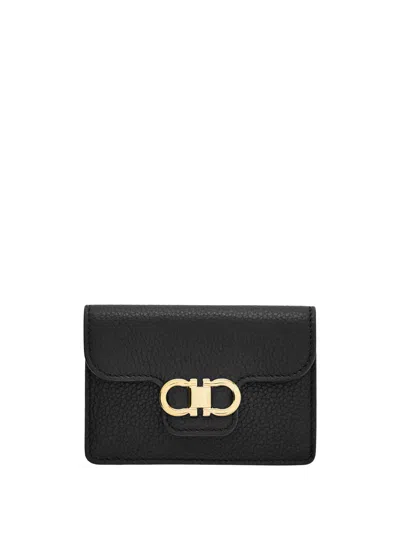 Ferragamo Gancini Key Ring In Black