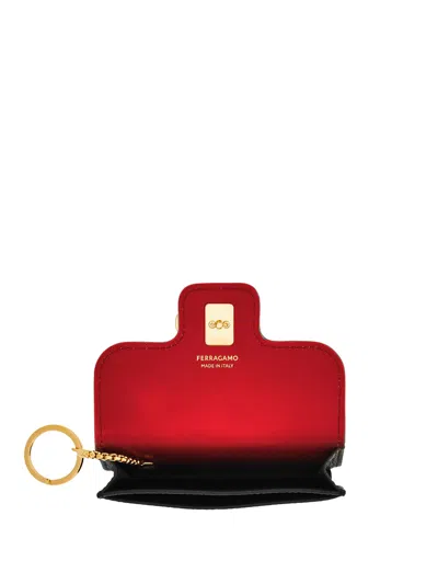 Ferragamo Gancini Key Ring In Black