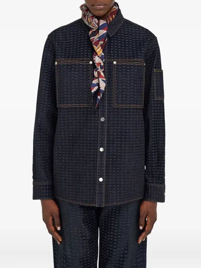 Ferragamo Geometric Print Wool Bandeau Scarf In Multi