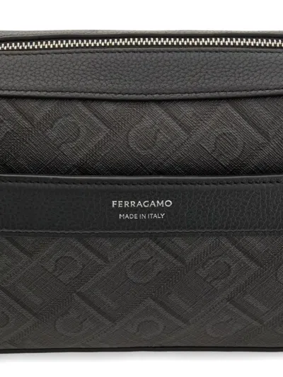 Ferragamo Monogram Shoulder Bag Rectangular Shape In Multi