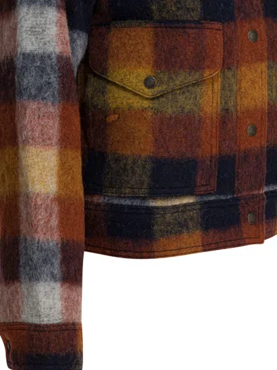 Filson Red Wool Polyester Jacket In Brown