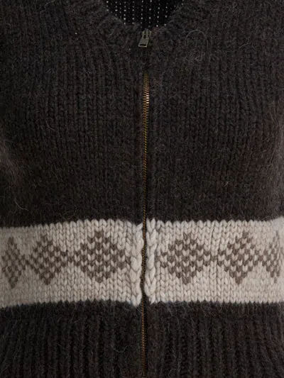 Filson Wool Vest With Zipper In Brown