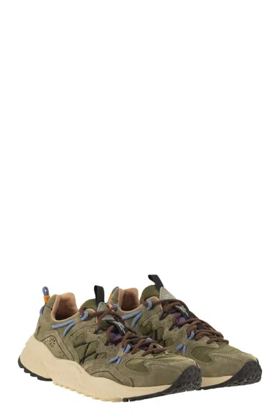 Flower Mountain Yamabushi - Sneakers In Suede And Technical Fabric In Green