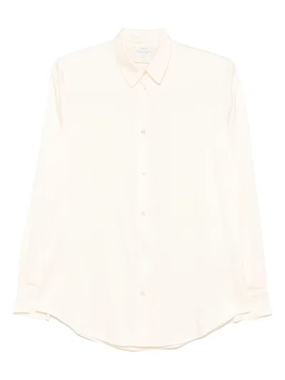 Forte Forte Essential Heavy Stretch Silk Satin Shirt In Neutral