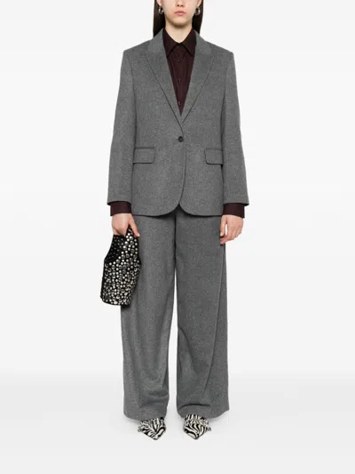 Forte Forte Wool Single-breasted Jacket In Gray