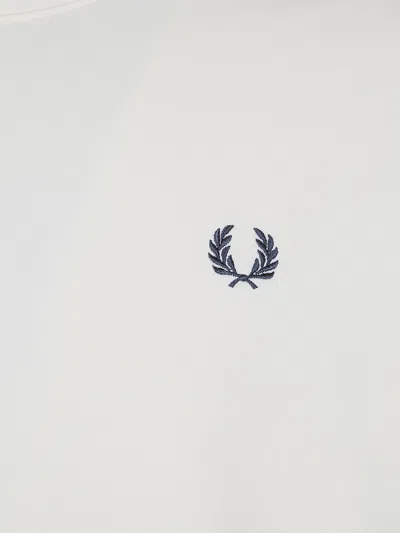 Fred Perry Laurel Wreath Sweater In White