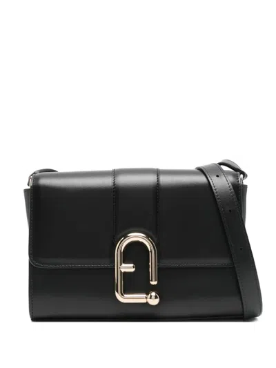 Furla Black Leather Bags In Black