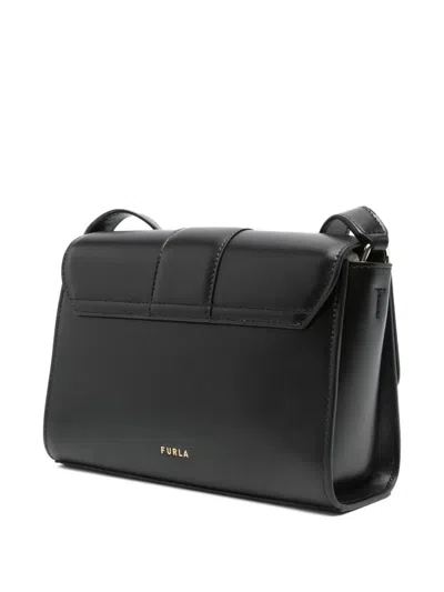 Furla Black Leather Bags In Black