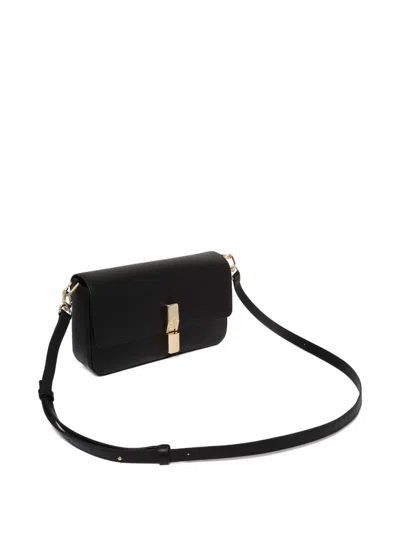 Furla Iride Clasp-fastening Leather Shoulder Bag In Black