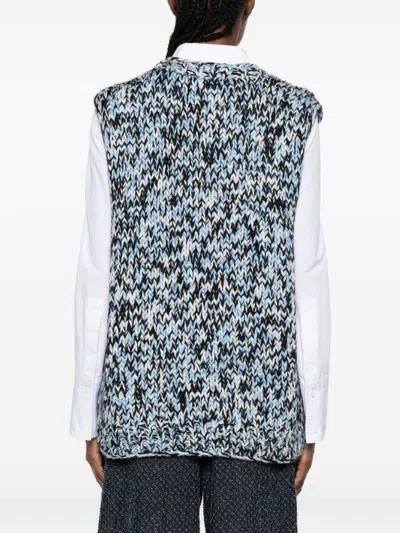 Ganni Wool Vest In Multi