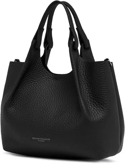 Gianni Chiarini Dua Bag In Black Leather In Black