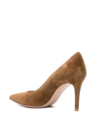 Gianvito Rossi Gianvito 85 Mm Heeled Shoes Beige In Brown