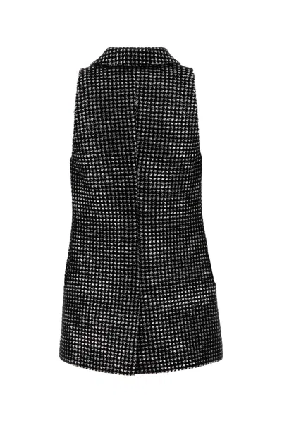 Giorgio Armani Textured Fabric Sleeveless Vest With Front Pockets In Green