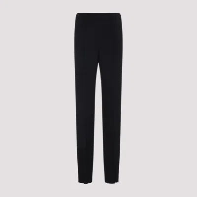 Giorgio Armani Tailored Trousers In Soft Viscose Blend In Black