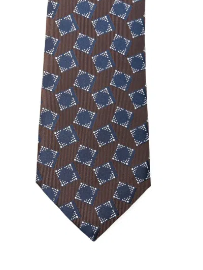 Giorgio Armani Men Woven Tie In Blue