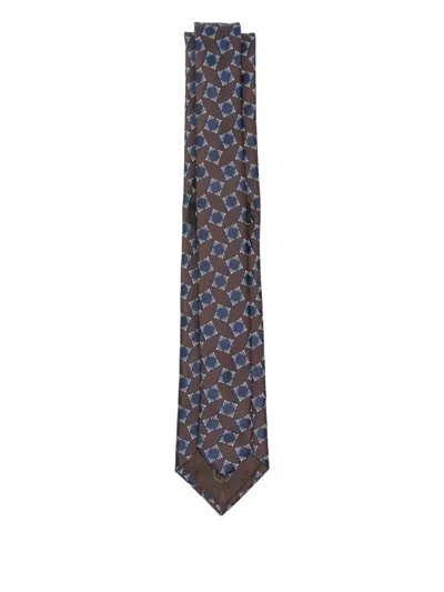 Giorgio Armani Men Woven Tie In Blue