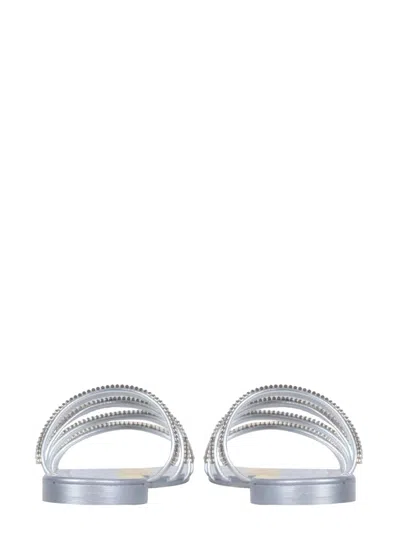 Giuseppe Zanotti Iride Crystal-embellished Slides In Silver