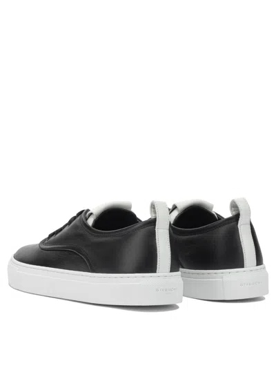 Givenchy New City Leather Low Sneakers Shoes In Black