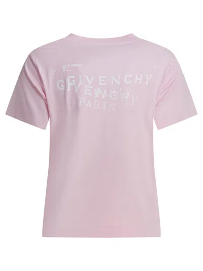 Givenchy Logo Printed Crewneck T-shirt In Purple