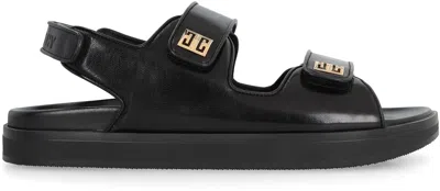 Givenchy 4g Adjustable Slingback Sandal In Black