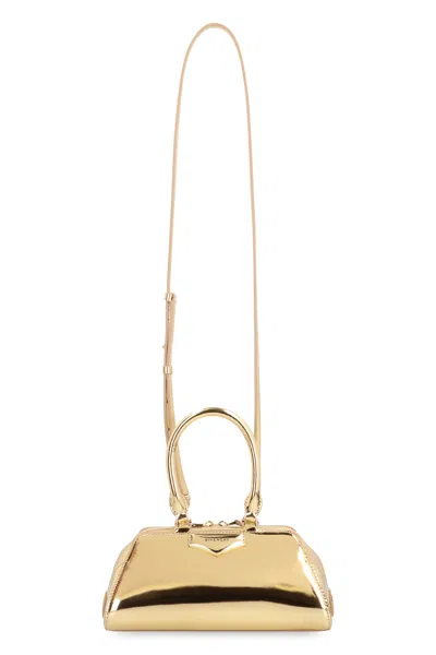 Givenchy Antigona Mini Top-handle Bag In Mirror Laminated Leather In Gold