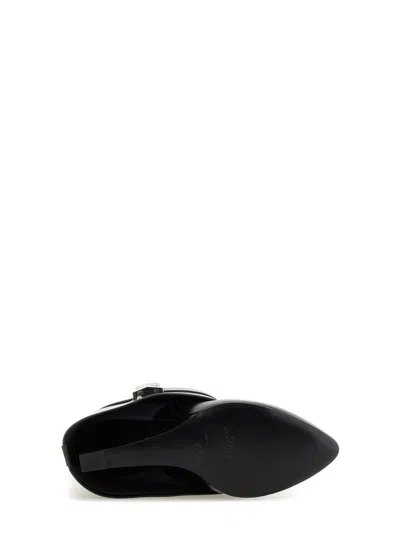 Givenchy Draped Design Black Boots With Pointed Toe And Signature Buckle