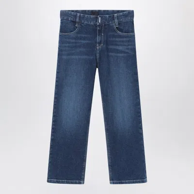 Givenchy Blue Washed-effect Jeans In Blue