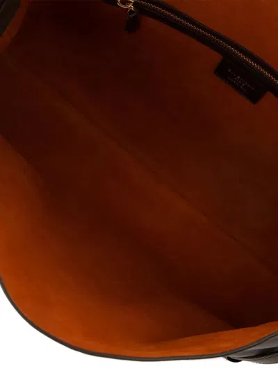 Givenchy Medium Voyou Calfskin Shoulder Bag With Buckle Fastening In Brown