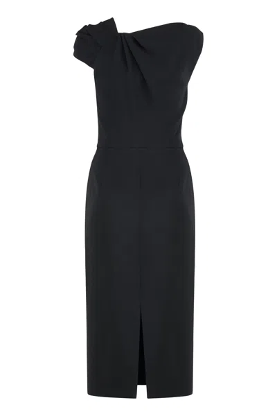 Givenchy Midi Dress In Cady In Black